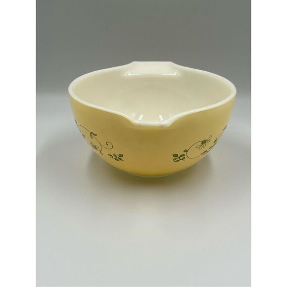 Vintage Pyrex Mixing Bowl Shenandoah Green Floral Opal Glass 750ml Collectable - Picture 4 of 10